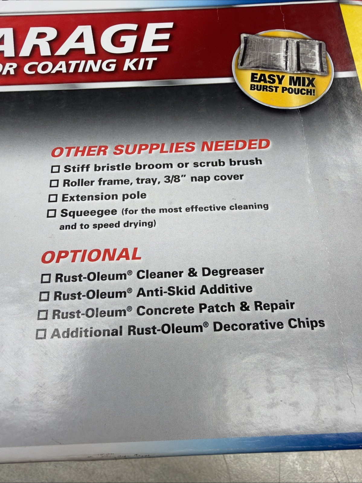 Rust Oleum Epoxy Shield Protect Gray Garage Floor Coating Kit High Gloss 2.5 Car