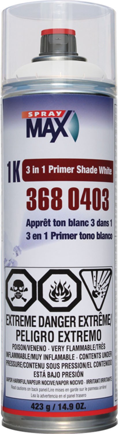 *Can* 1k 3 In 1 Primer White 3680403 SPRAYMAX Aluminum 879910000673 Spray Paint