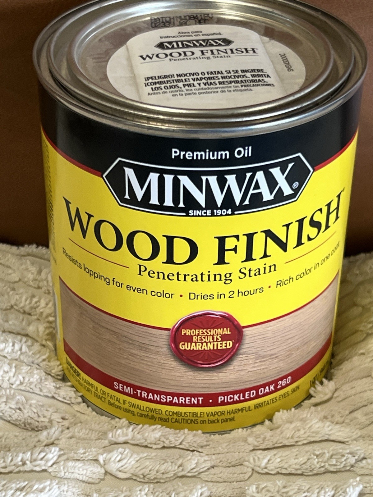 Minwax Pickled Oak 260 Wood Finish Oil-Based Wood Stain 1 Quart New Discontinued