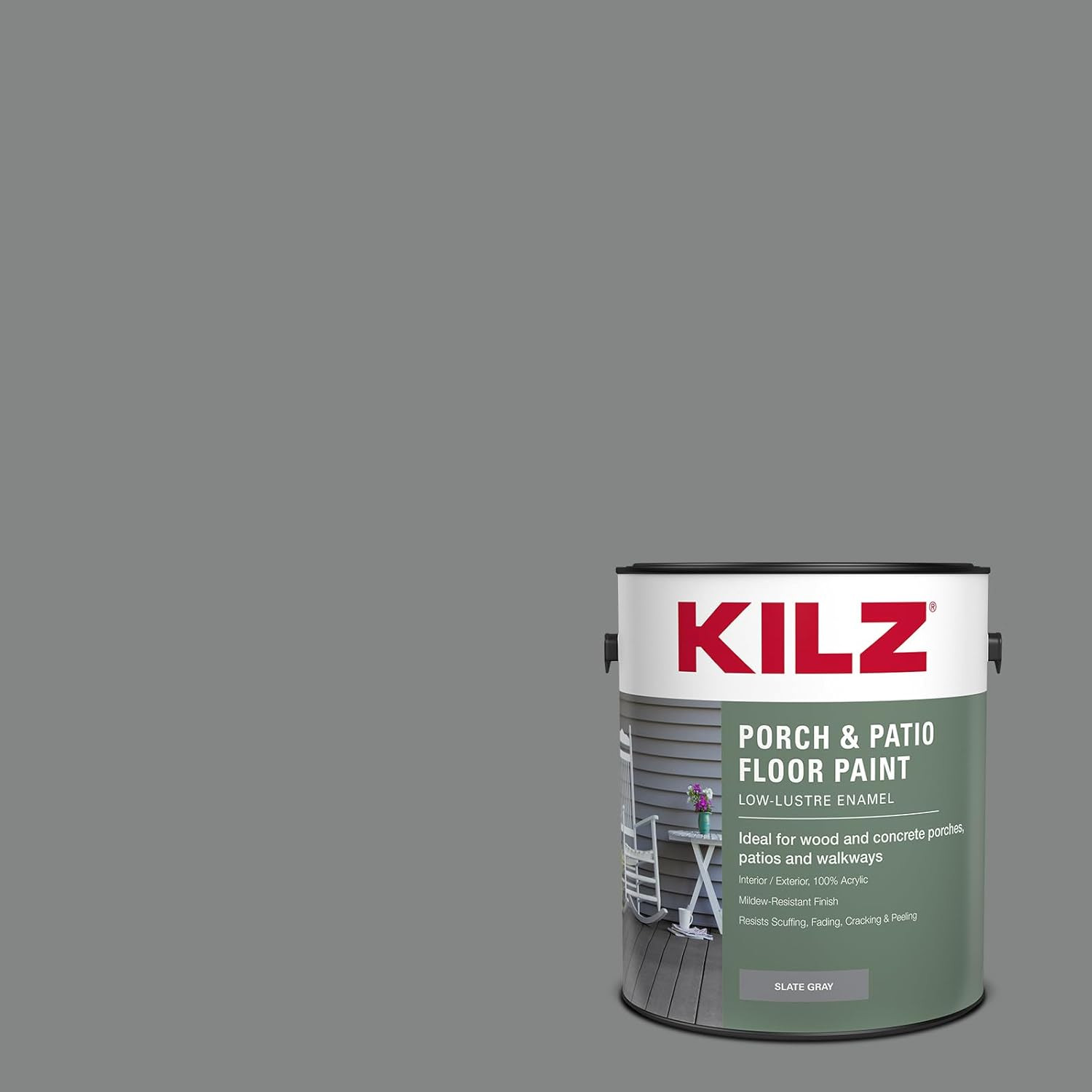 KILZ Slate Gray Porch & Patio Latex Floor Paint – 1 Gallon