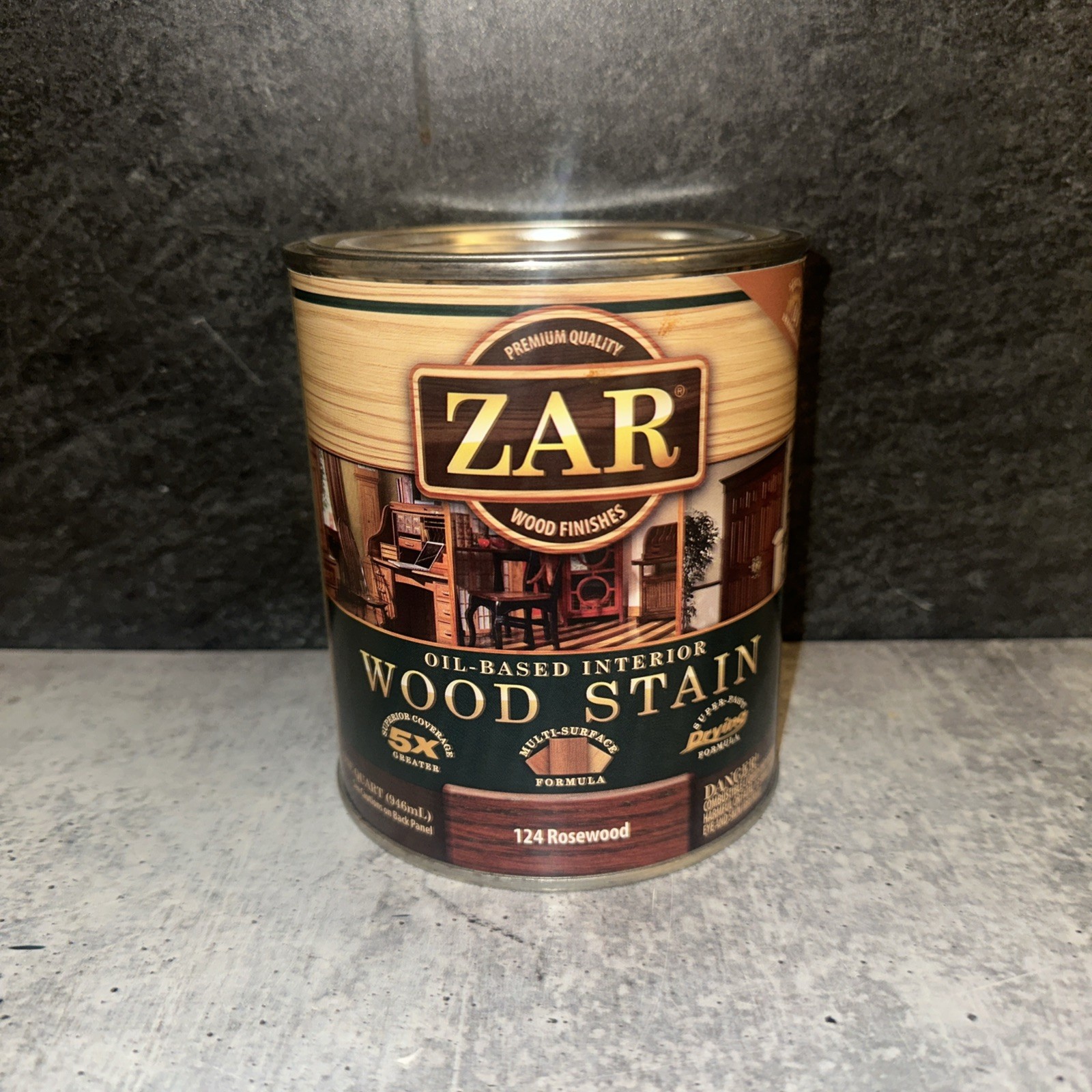ZAR Rosewood Wood Stain 124 Oil Based Interior Quart