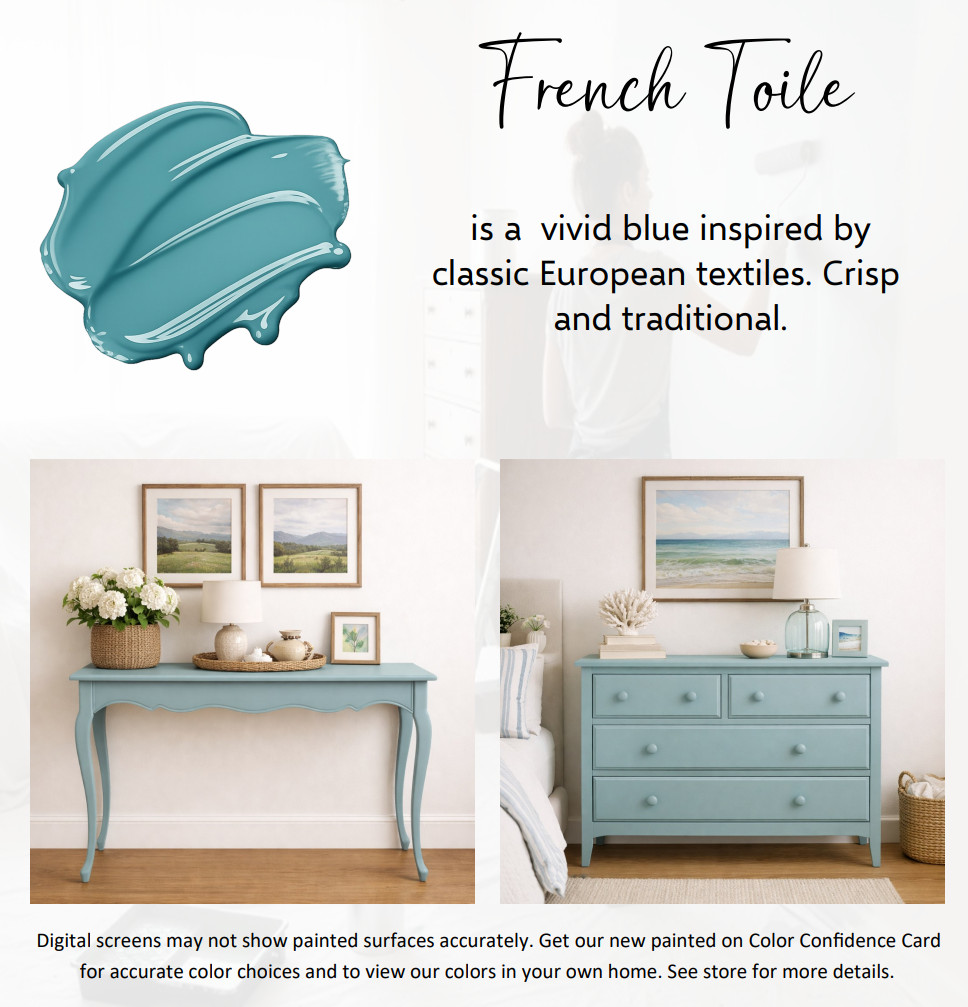 ALL-IN-ONE Paint by Heirloom Traditions – French Toile (Warm Blue) – 8 Fl Oz –