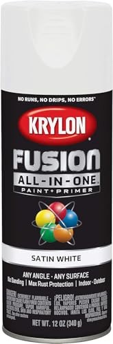 Krylon All In One Spray Paint 12oz White Superior Adhesion Indoor Outdoor Use