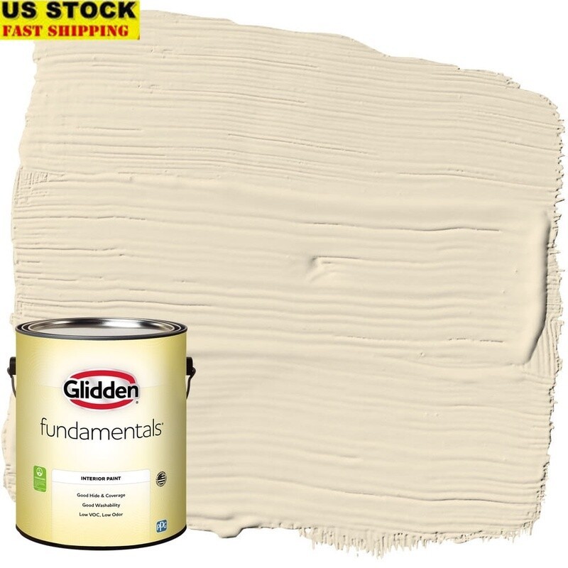 Heavy Cream Semi Gloss Interior Paint Low Odor Low VOC Washable 1 Gallon Home
