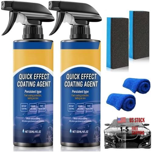 2 PCS Car Coating Spray – Quick-Acting Nano Coating Agent – Waterless Wash