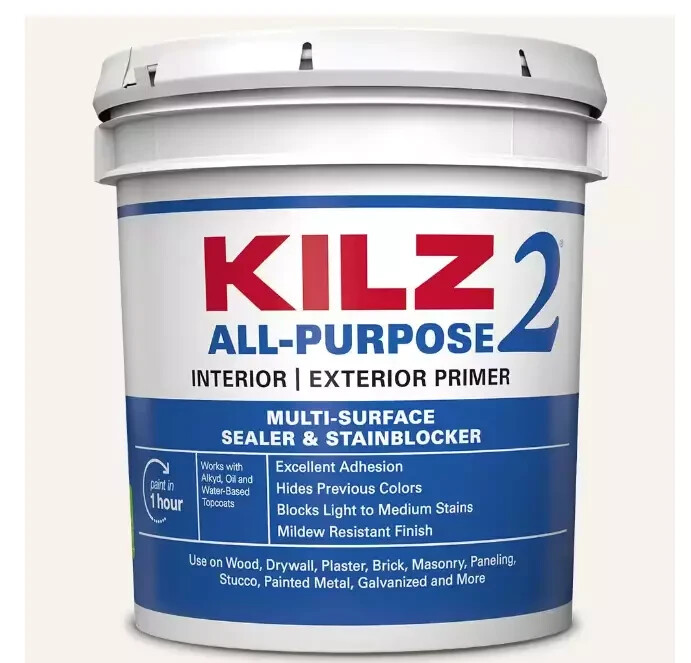 2 Gal. Primer & Sealer White Interior/Exterior Multi-Surface KILZ 2 ALL PURPOSE