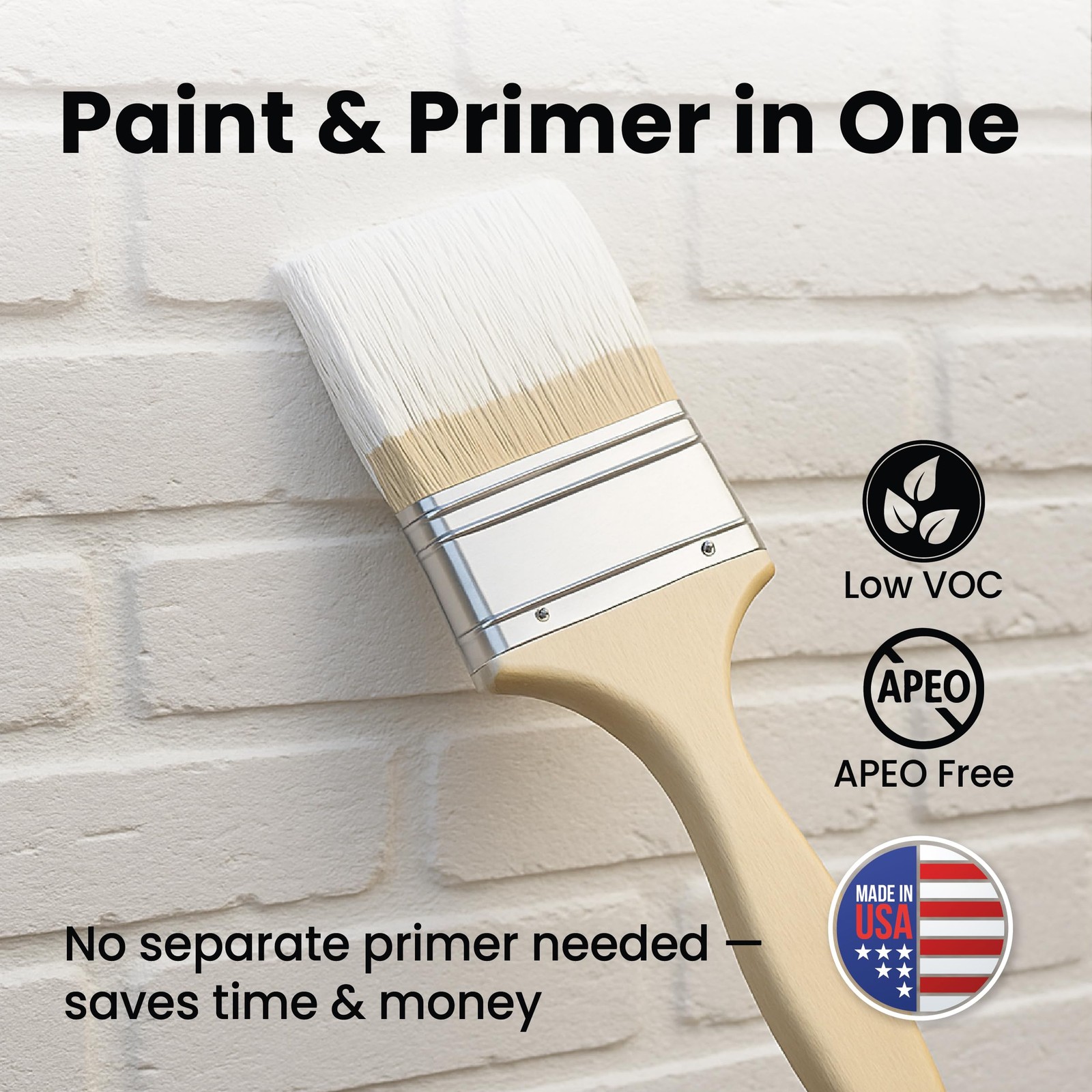 KOMPOZIT Acrylic Paint & Primer (2-in-1) – White Satin – Interior & Exterior …