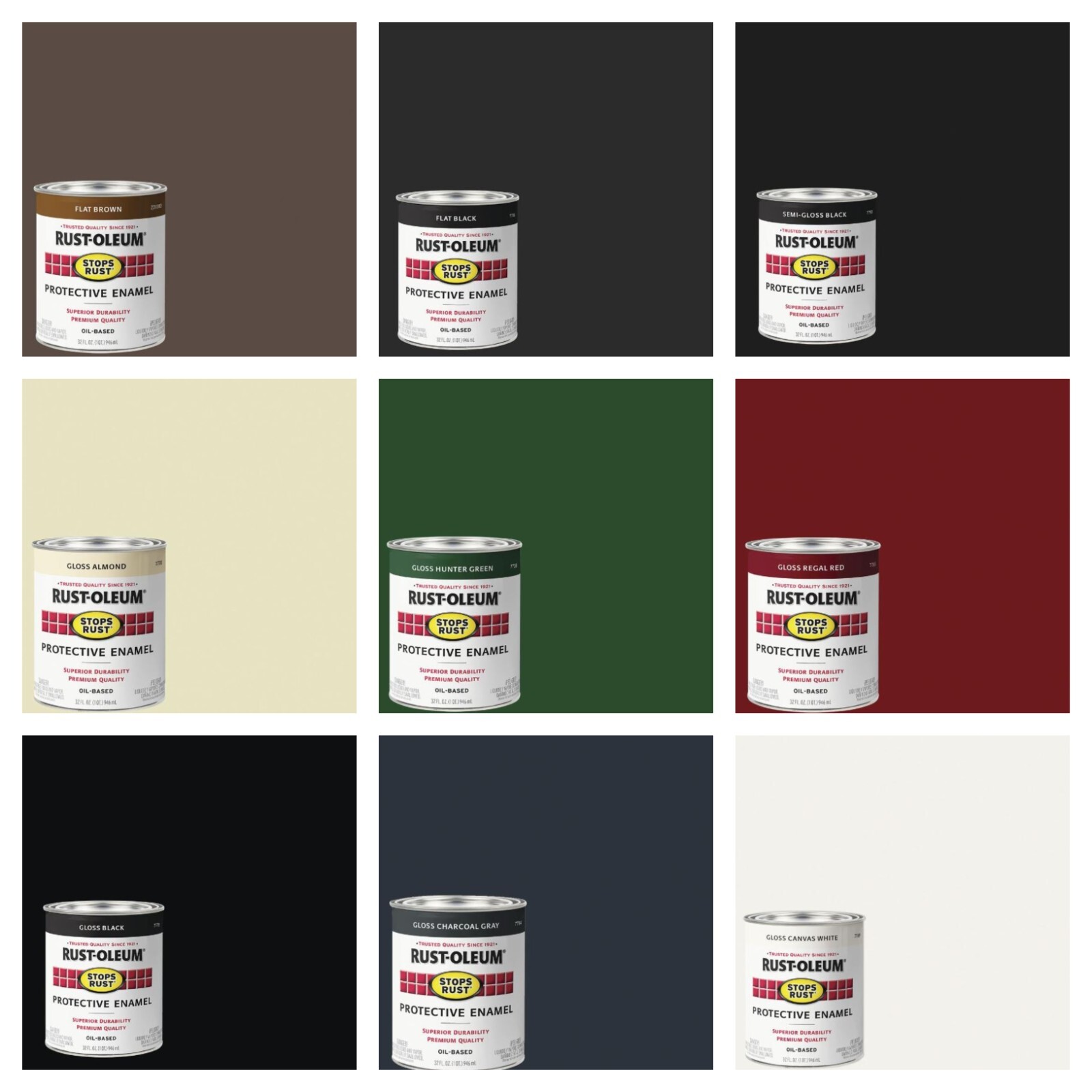 Rust-Oleum® Stops Rust® Protective Enamel Metal Paint – 1 qt. Price Each New