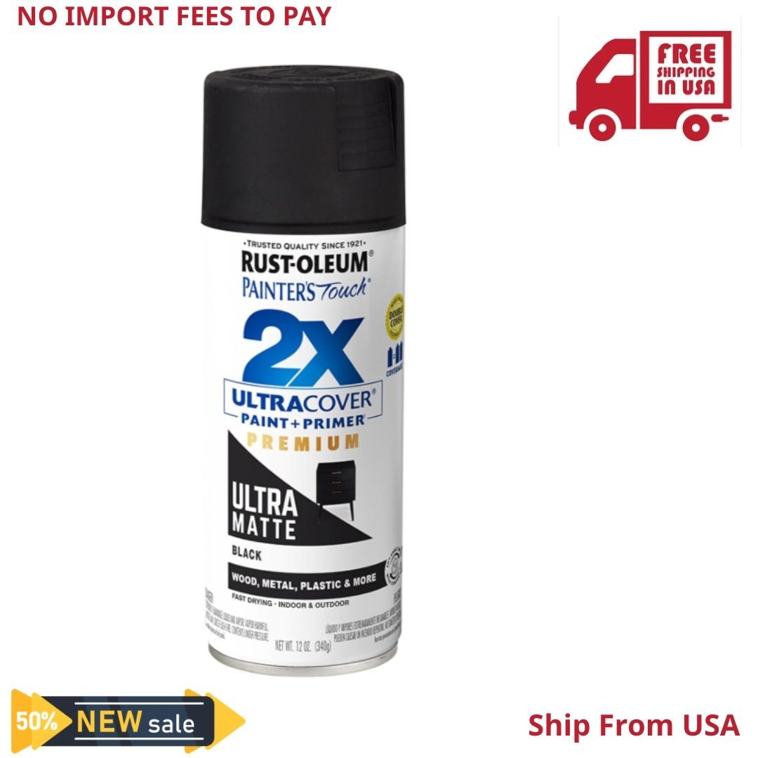 Rust-Oleum 331182 Painter’s Touch 2X Ultra Cover Spray Paint, 12 oz, Ultra Matte
