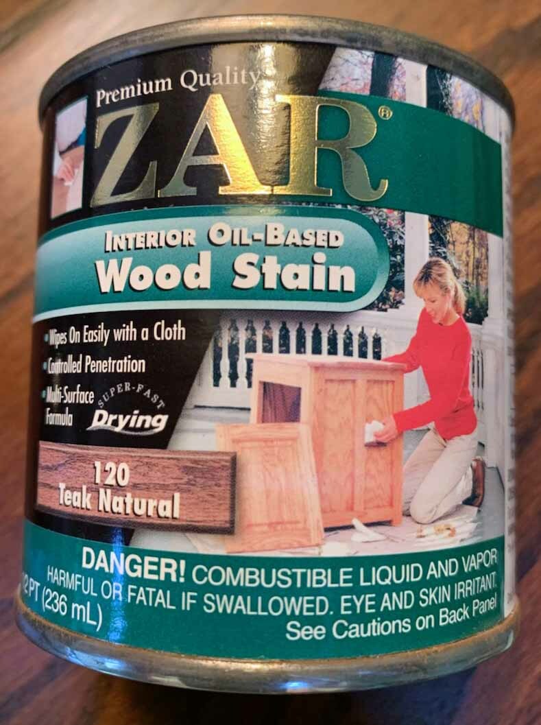 Zar Interior Stain, 120 TEAK NATURAL, 1/2 pint