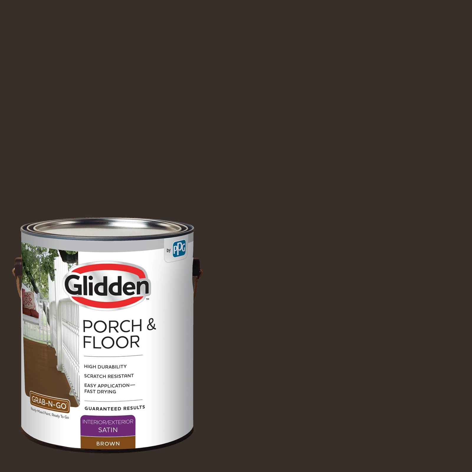 Glidden Porch And Floor Paint 128 Fl Oz Brown Durable Easy Application