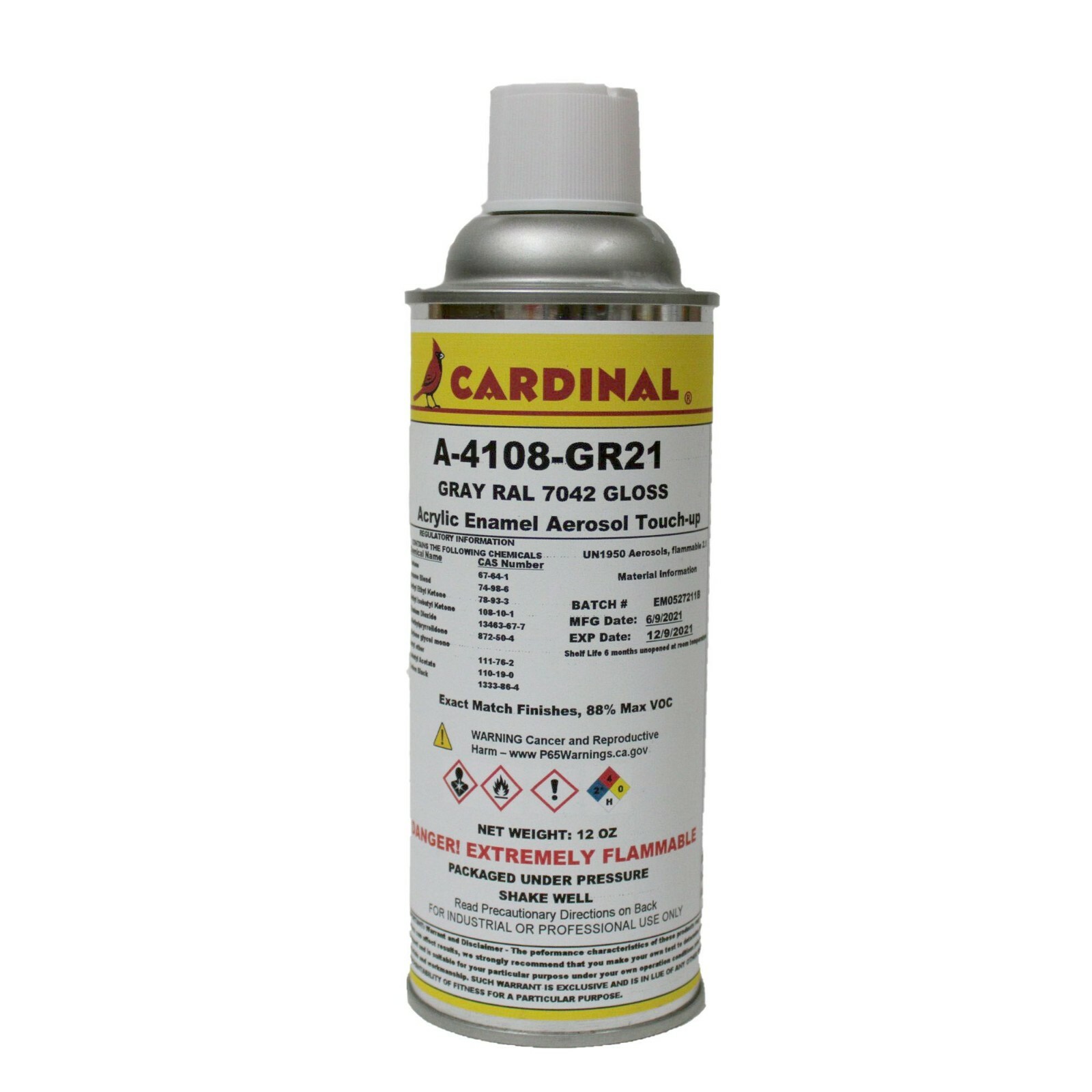 A 4108-GR21 Gray RAL 7042 Gloss Powder Coating Touch-Up Spray Paint