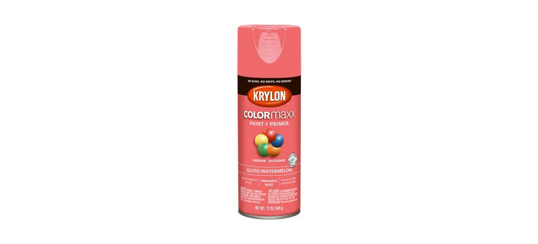KRYLON 5544 COLORmaxx Spray Paint, Gloss, Watermelon, 12 oz, Aerosol Can