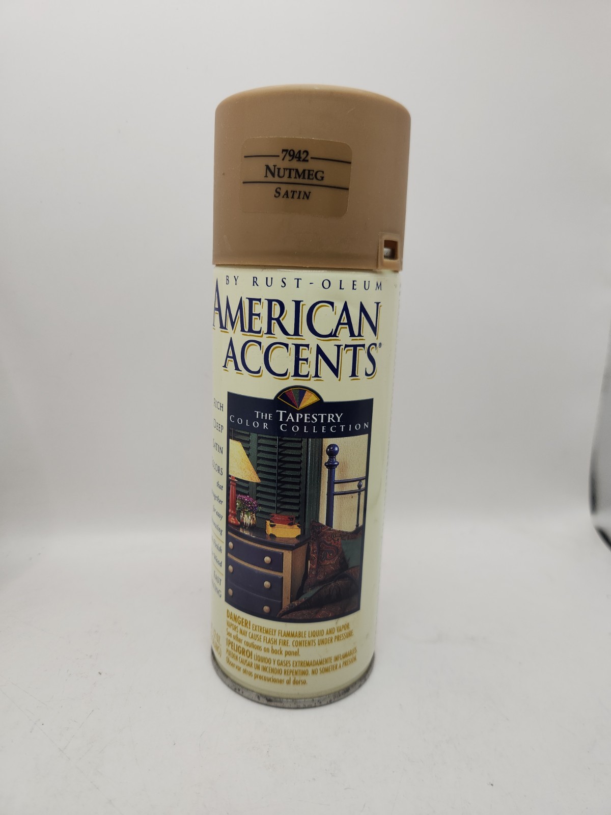 Vintage Rustoleum American Accents Tapestry Spray Paint 7942 Nutmeg Satin Rare