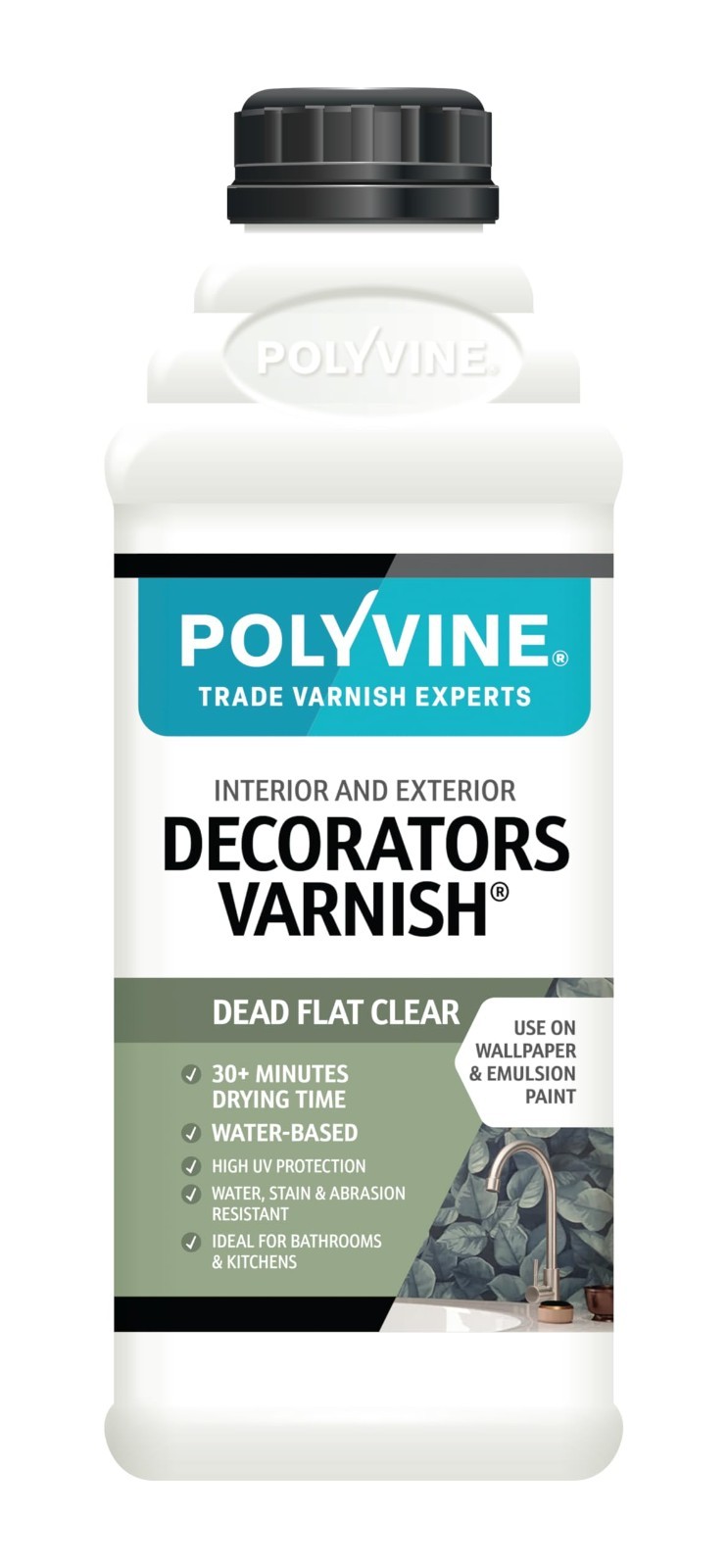Dead Flat Varnish 1L – Ultra-Matte Finish, Non-Yellowing, Interior/Exterior Use