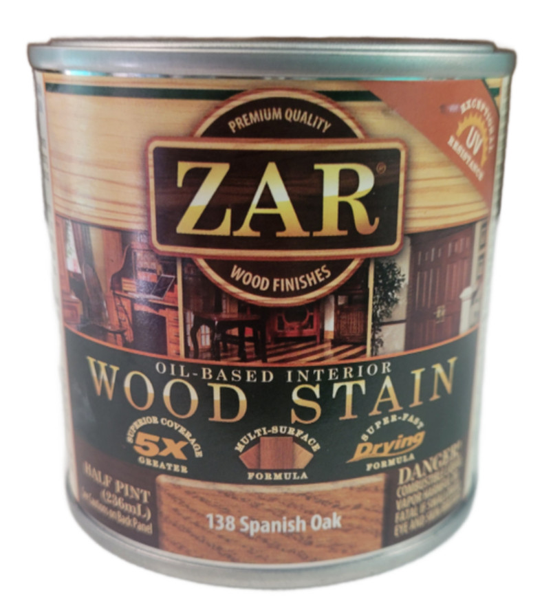 ZAR Oil Based Interior Wood Stain 138 Spanish Oak 1/2 Pint Wood Finish