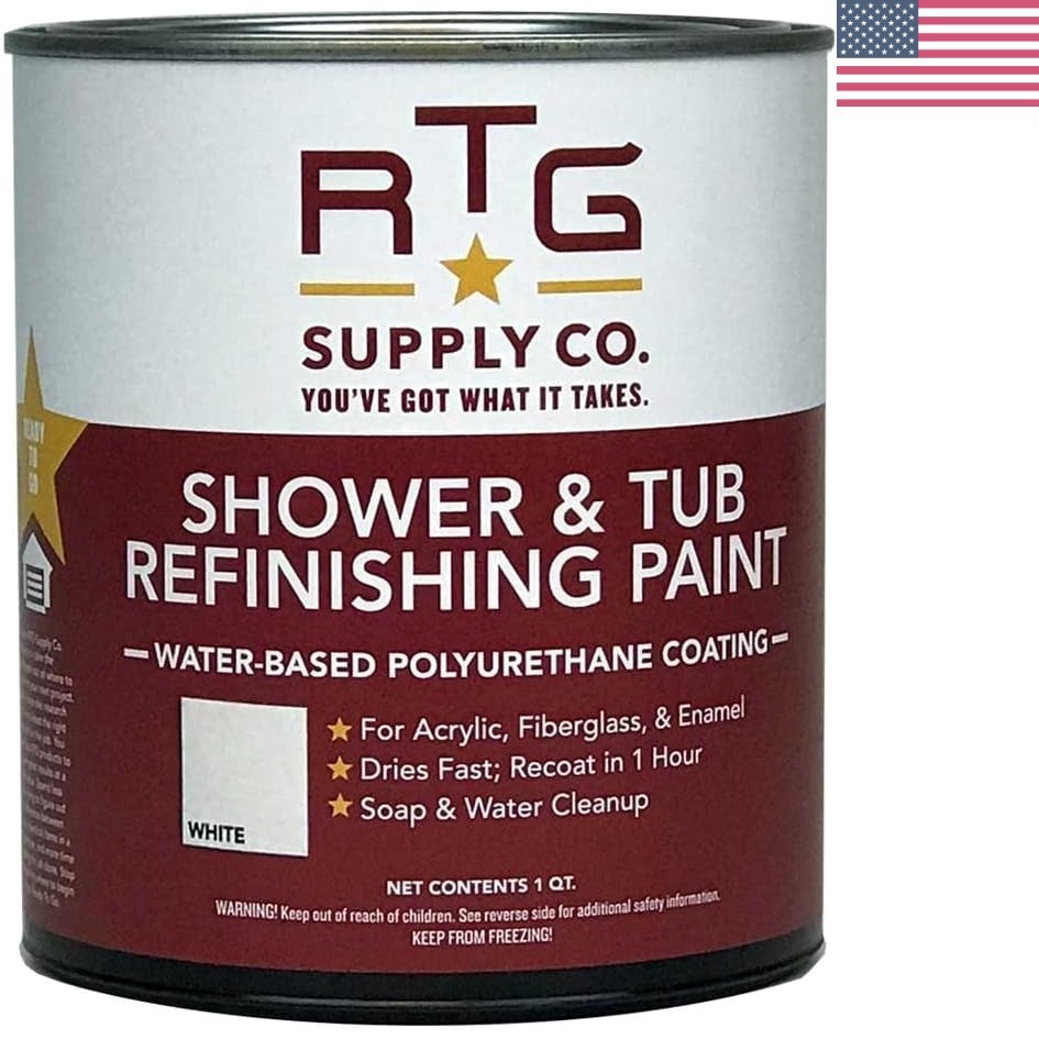 Revitalize Your Shower with RTG 32 Fl Oz Satin Finish Refinishing Paint – White