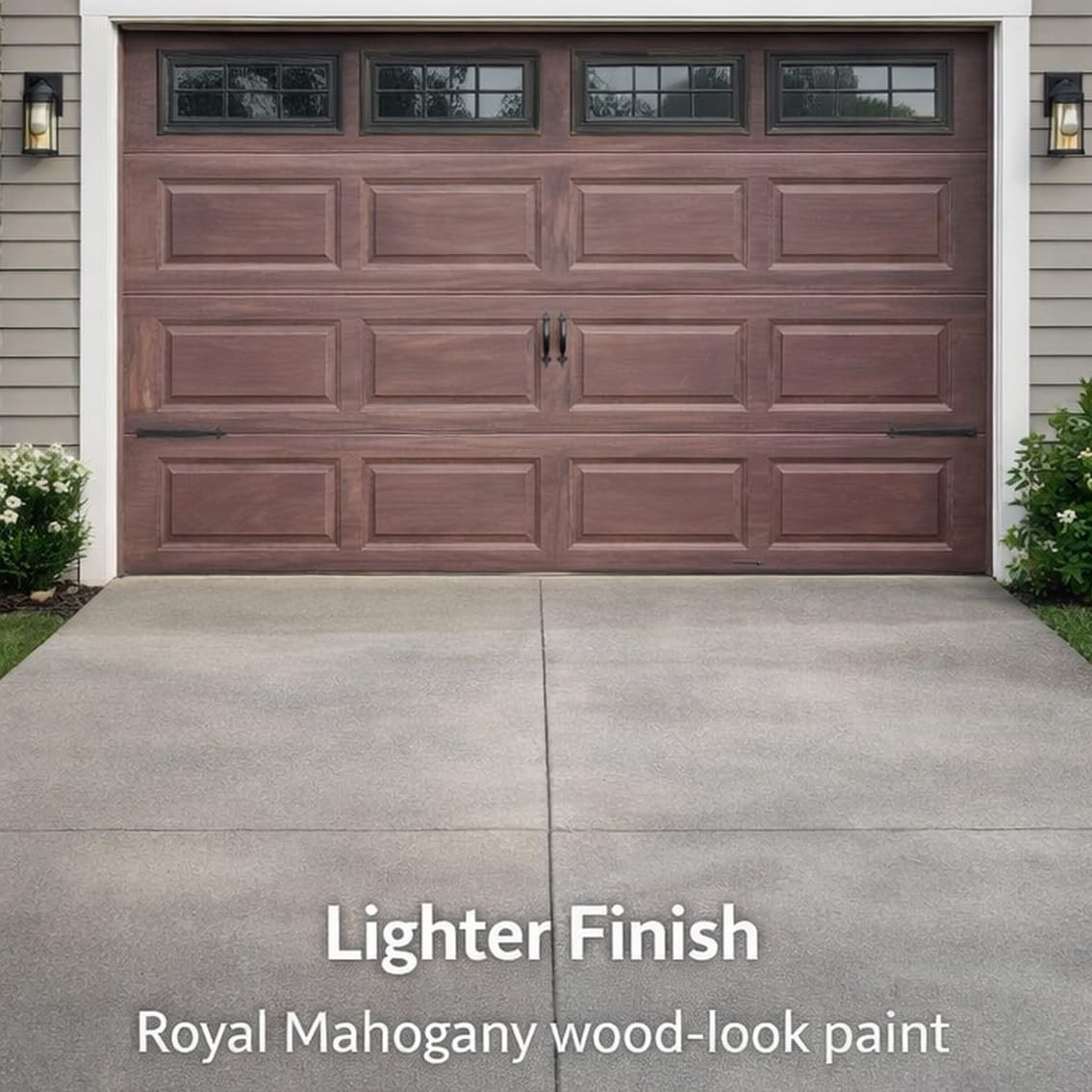 Royal Mahogany Wood Look Paint Kit for Stunning Garage Doors