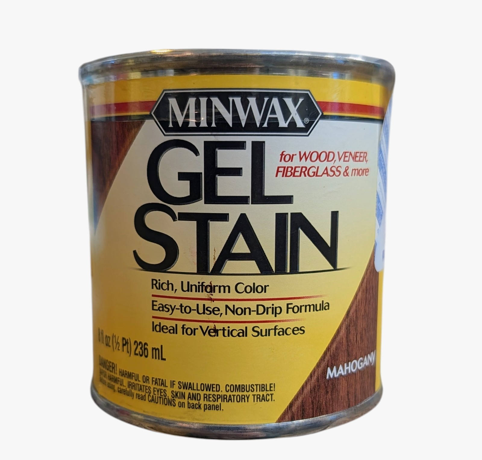 Minwax Gel Stain for Interior Wood Surfaces, 8 oz, Mahogany