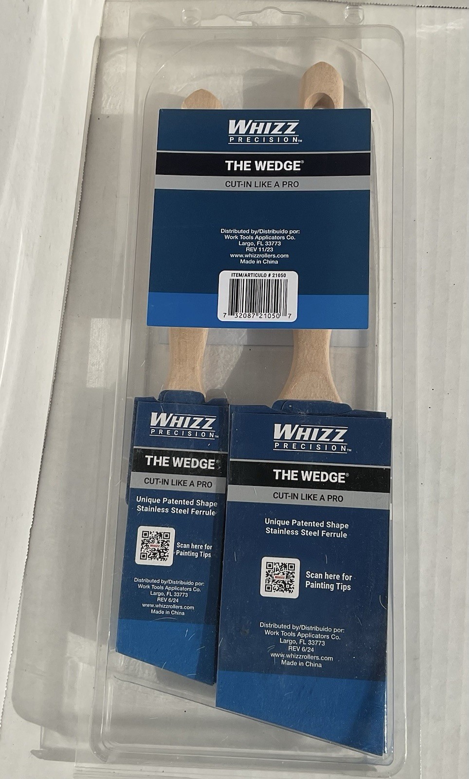 WHIZZ The Wedge 1 1/2 & 2 1/2″ Paint Brushes All Paint & Stains