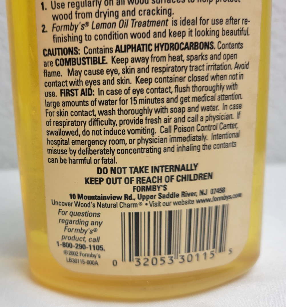 Formby’s Penetrating Lemon Oil Treatment Large 16 fl Oz Bottle.