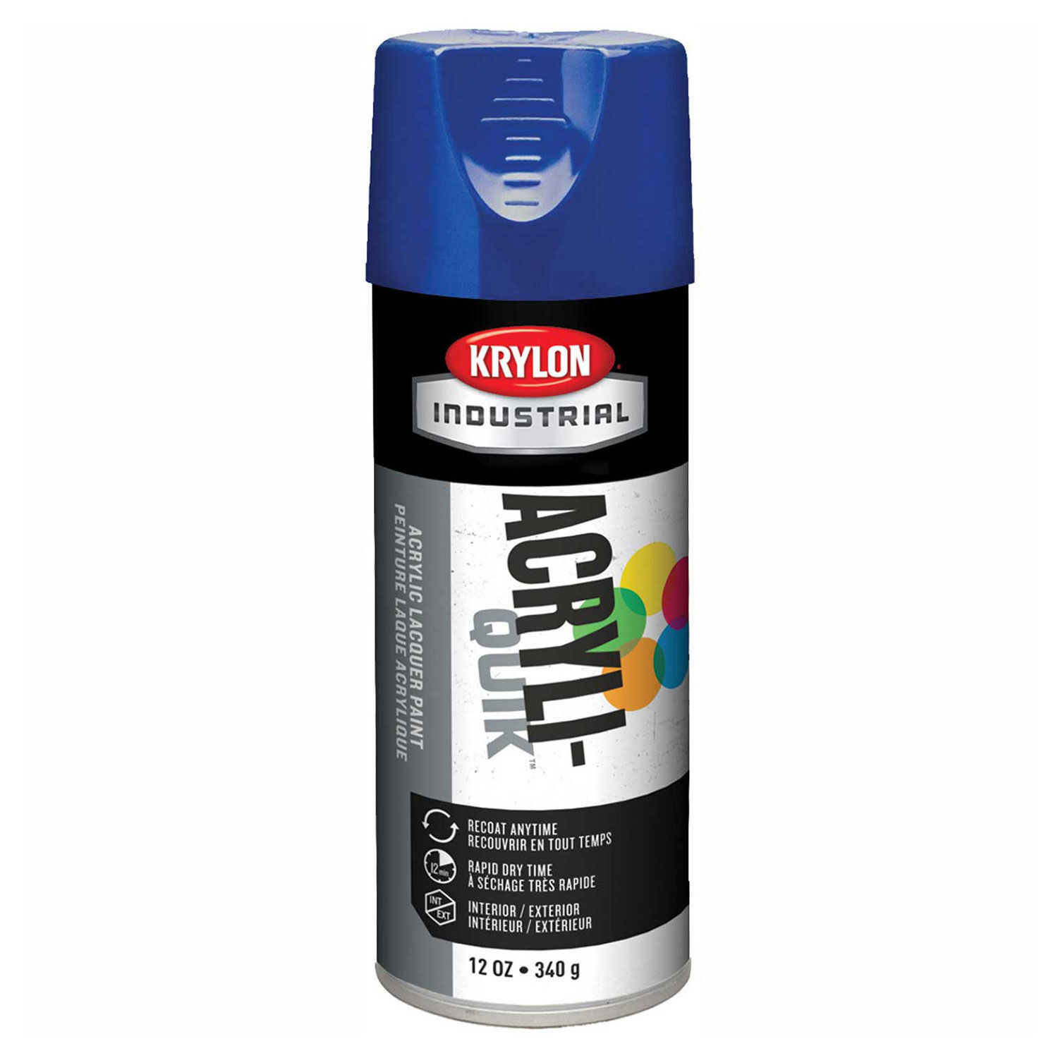 Krylon (5-Ball) Interior-Exterior Paint True Blue (Osha Safety Blue) Lot of 6