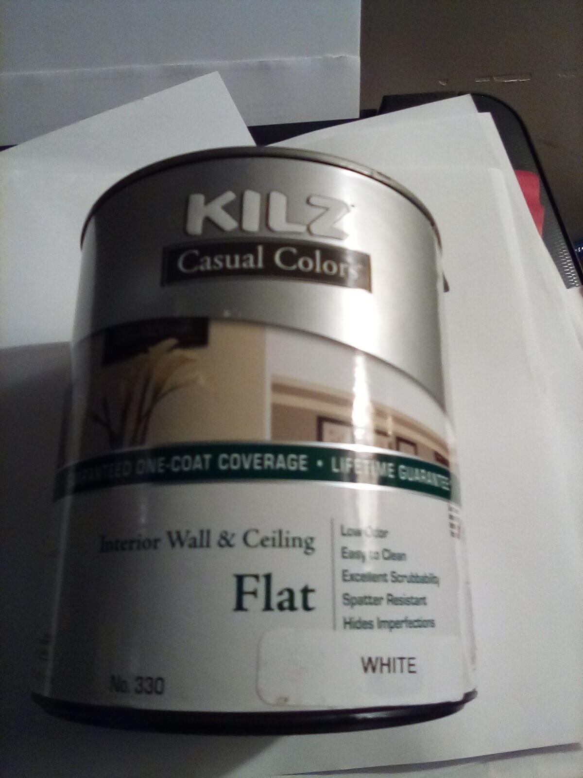 NEW Kilz Casual Colors White FLAT Paint 32 Fl Oz INTERIOR FREE SHIPPING