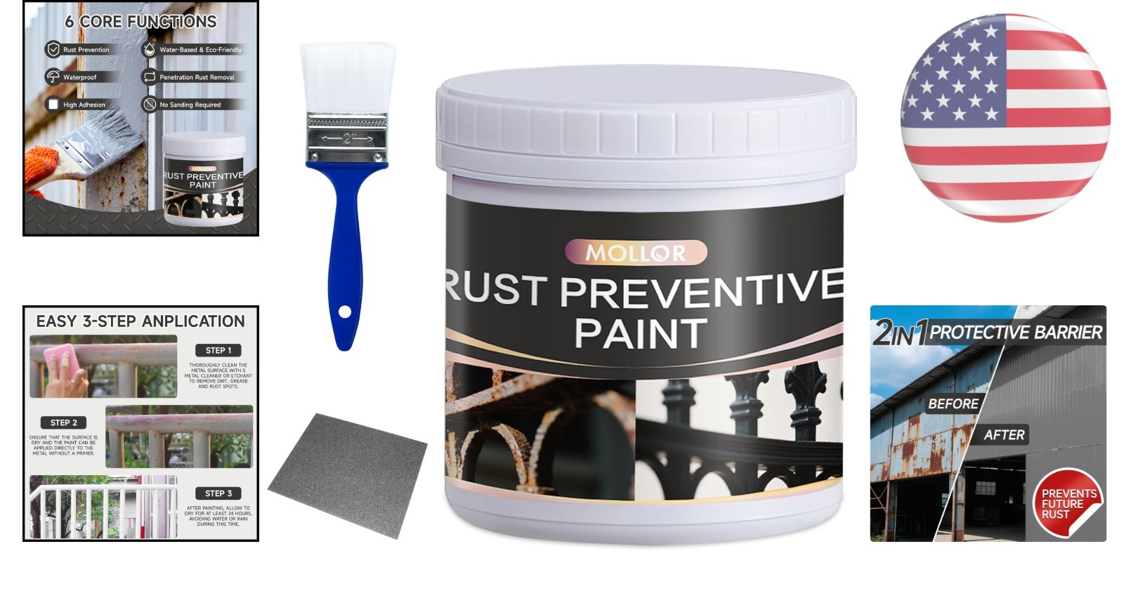 Ultra Metal Primer & Rust Inhibitor Paint – 17.5 Oz Easy Application for Metal