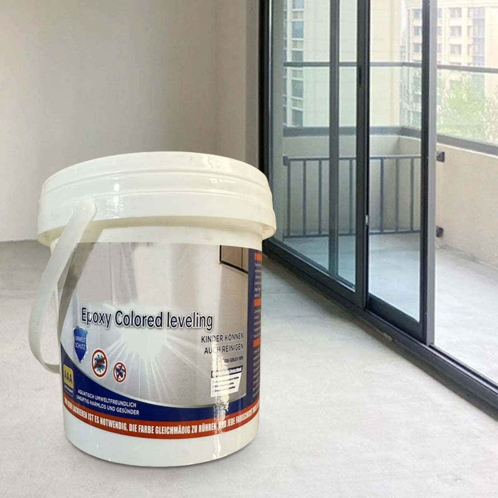 Marble Effect Epoxy Floor Coating High-Gloss Floor Paint Waterproof & Anti-slip