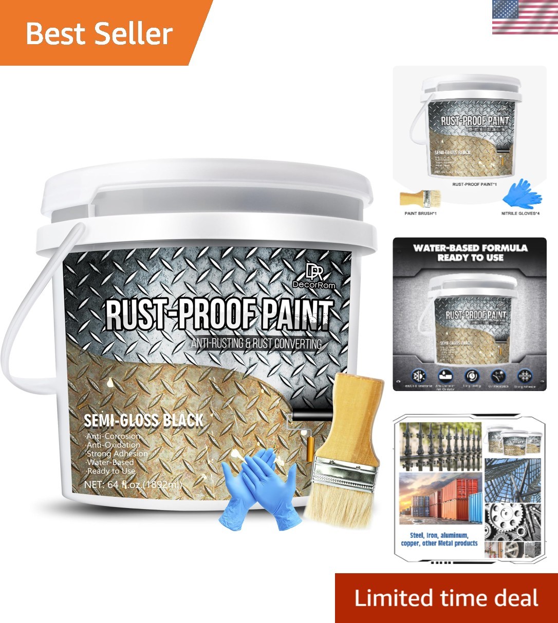 Exceptional 64oz Rust Converter & Metal Primer – Waterproof & Resistant Finish