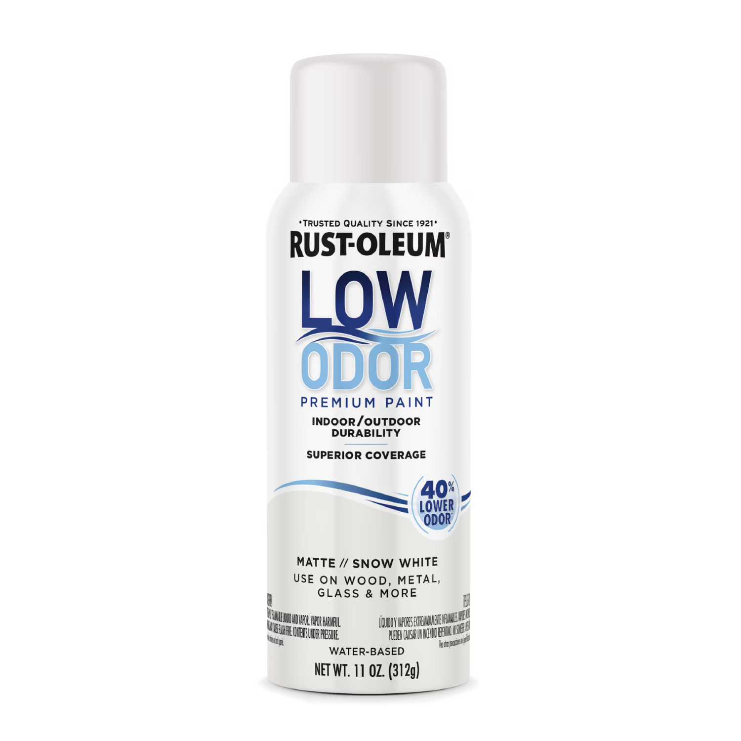 Rust-Oleum Low Odor Premium Matte Spray Paint Snow White 11oz 6 Pack