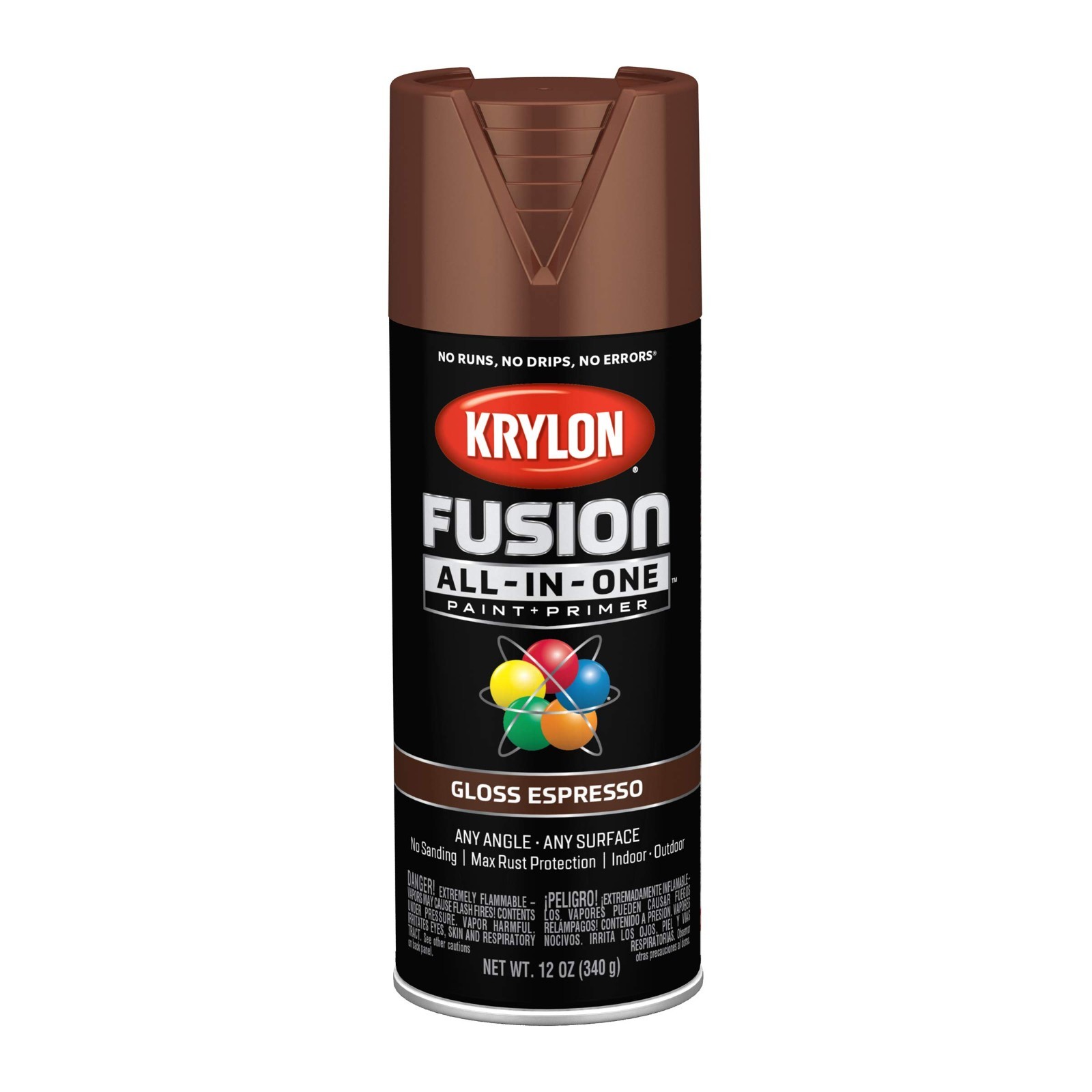 KRYLON Fusion All-In-One Spray Paint + Primer Gloss Espresso 12 oz