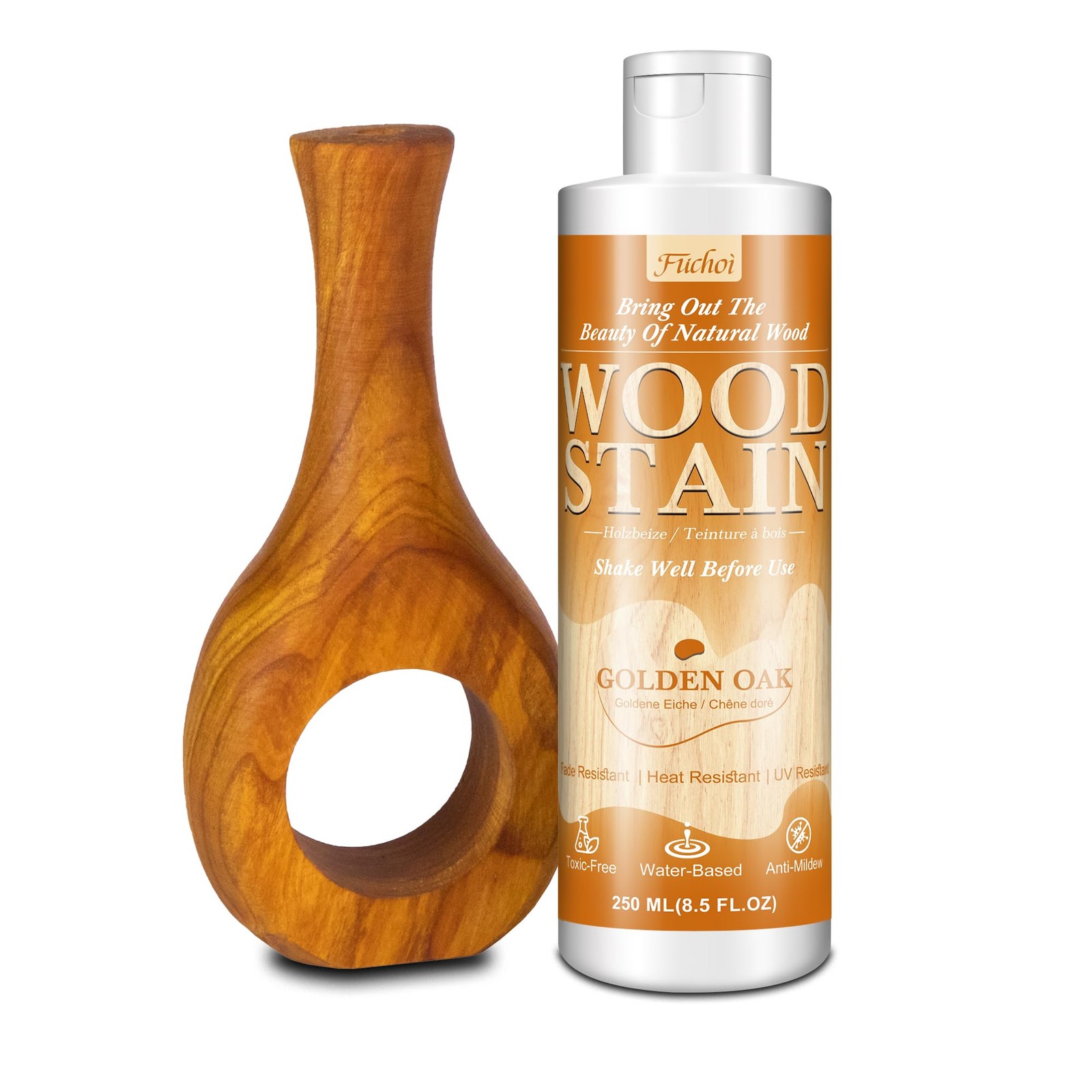 Wood Stain 8.5oz – Golden Oak | Water Based Furniture Stain & Wood Varnish fo…