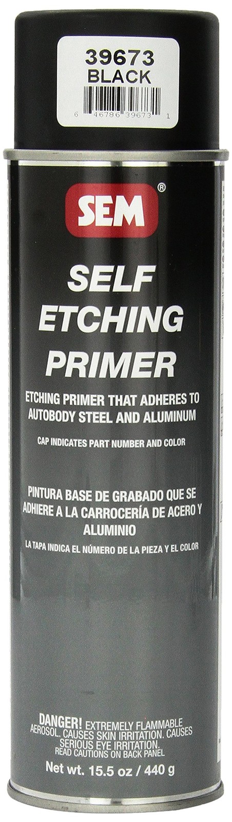 Black Self Etching Primer 15.5oz Aerosol Automotive Metal Spray Oil Based