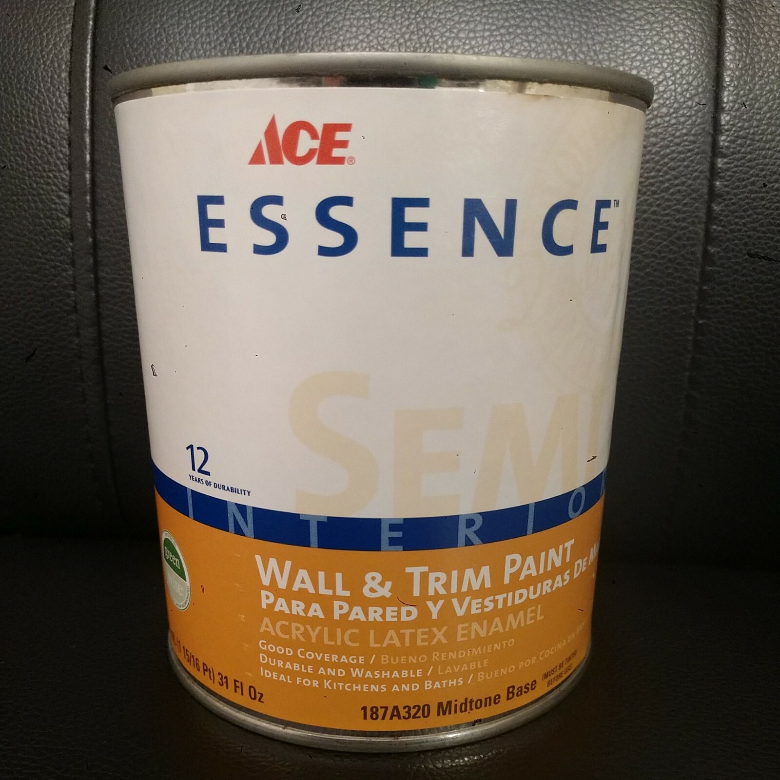 ACE Hardware Essence Semi Interior Wall& Trim Paint 186 A320 Midtown Base 31 oz
