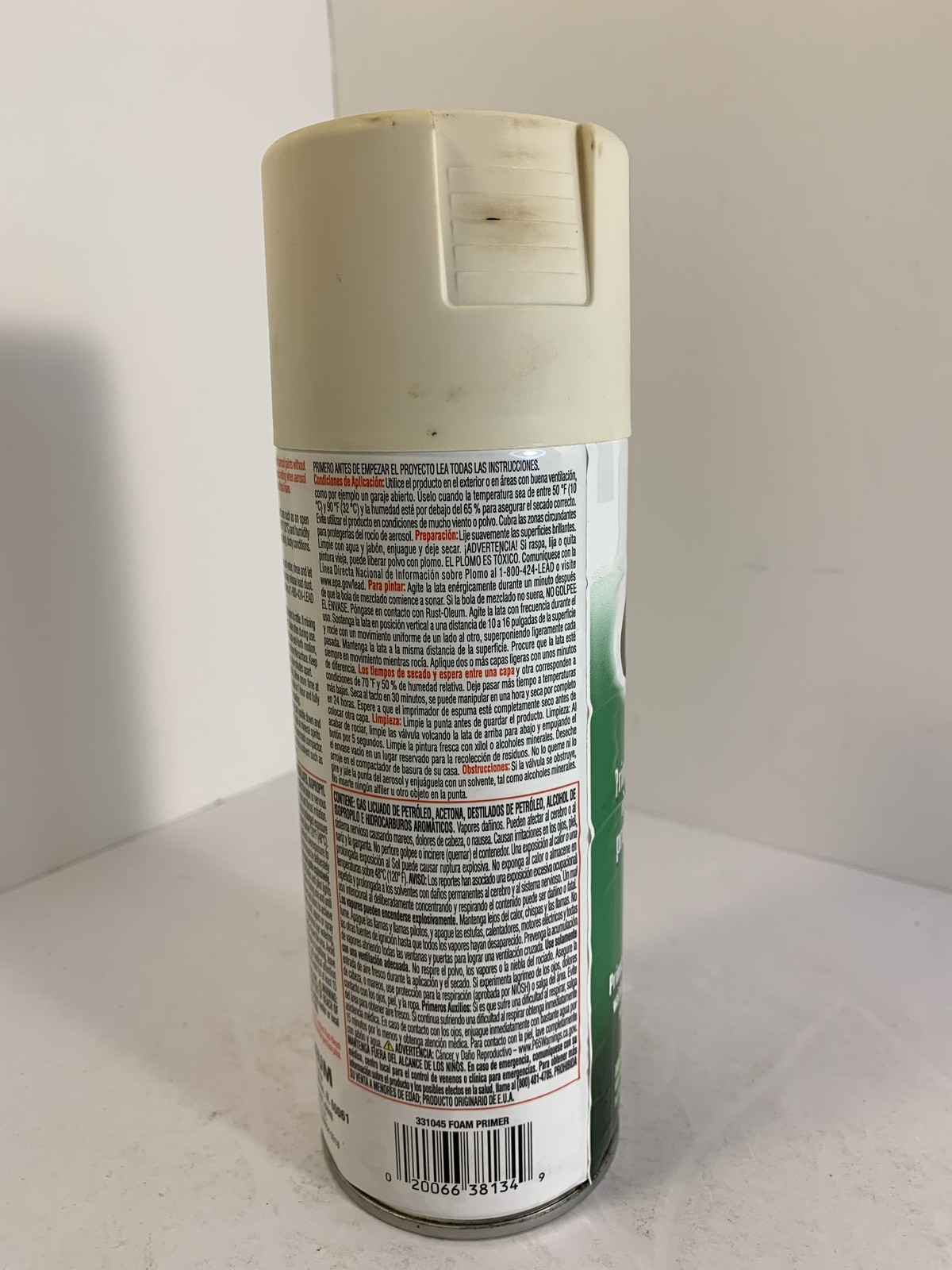 Rust-Oleum FOAM Primer Spray Paint 12 oz Cream Base for Craft Foam Projects