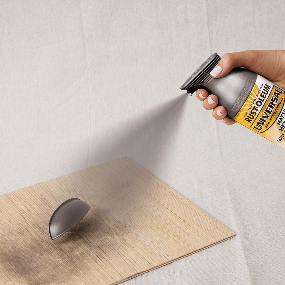 Universal All Surface Interior/Exterior Matte Metallic Gray Spray Paint, 11 Oz