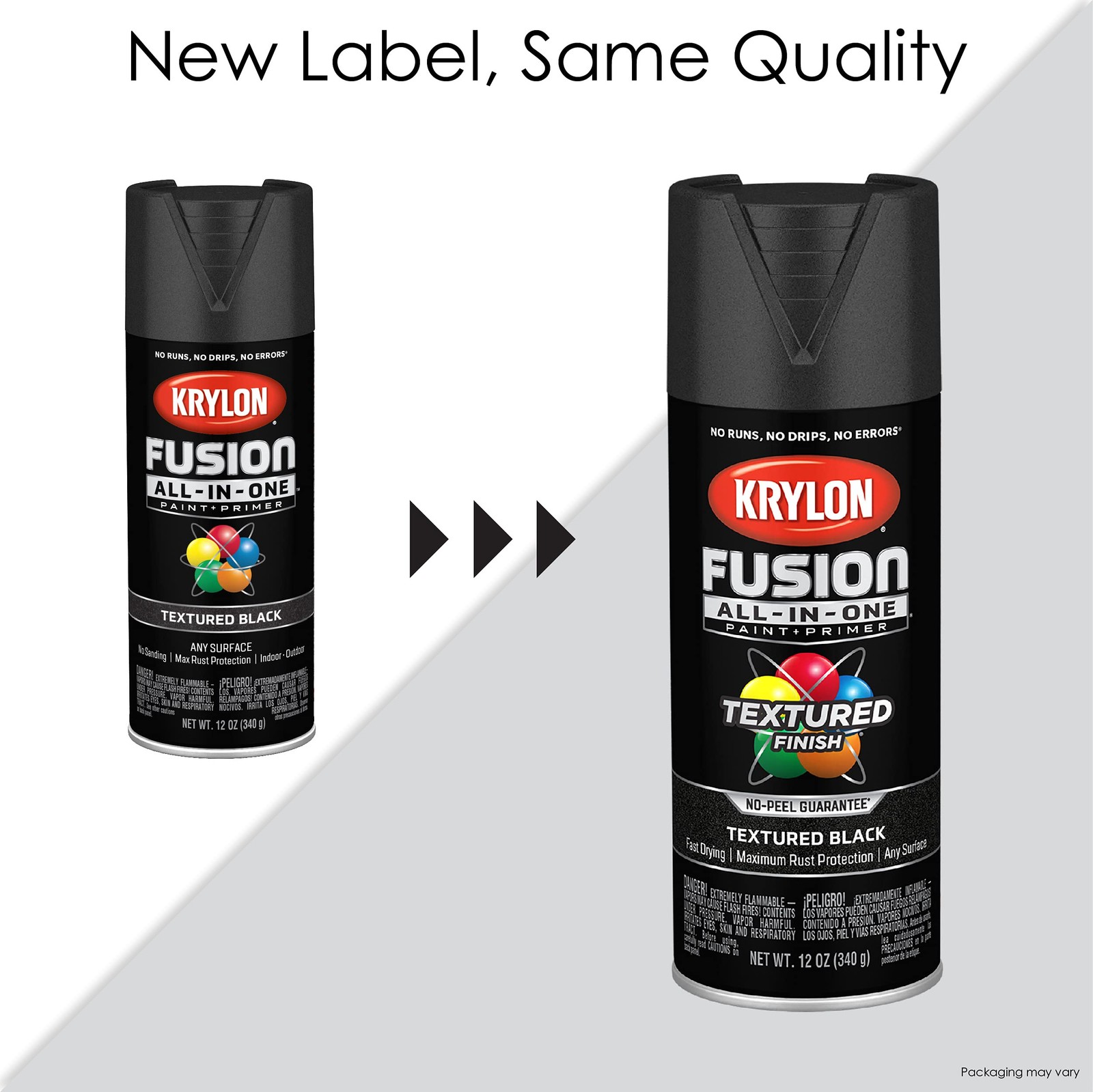 Krylon All In One Spray Paint 12 Ounce Indoor Outdoor Superior Adhesion Black