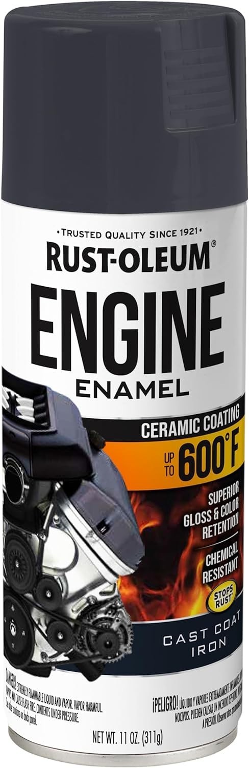 Rust-Oleum 366437 Engine Enamel Spray Paint, 11 oz, Cast Coat Iron, (Pack of 1)