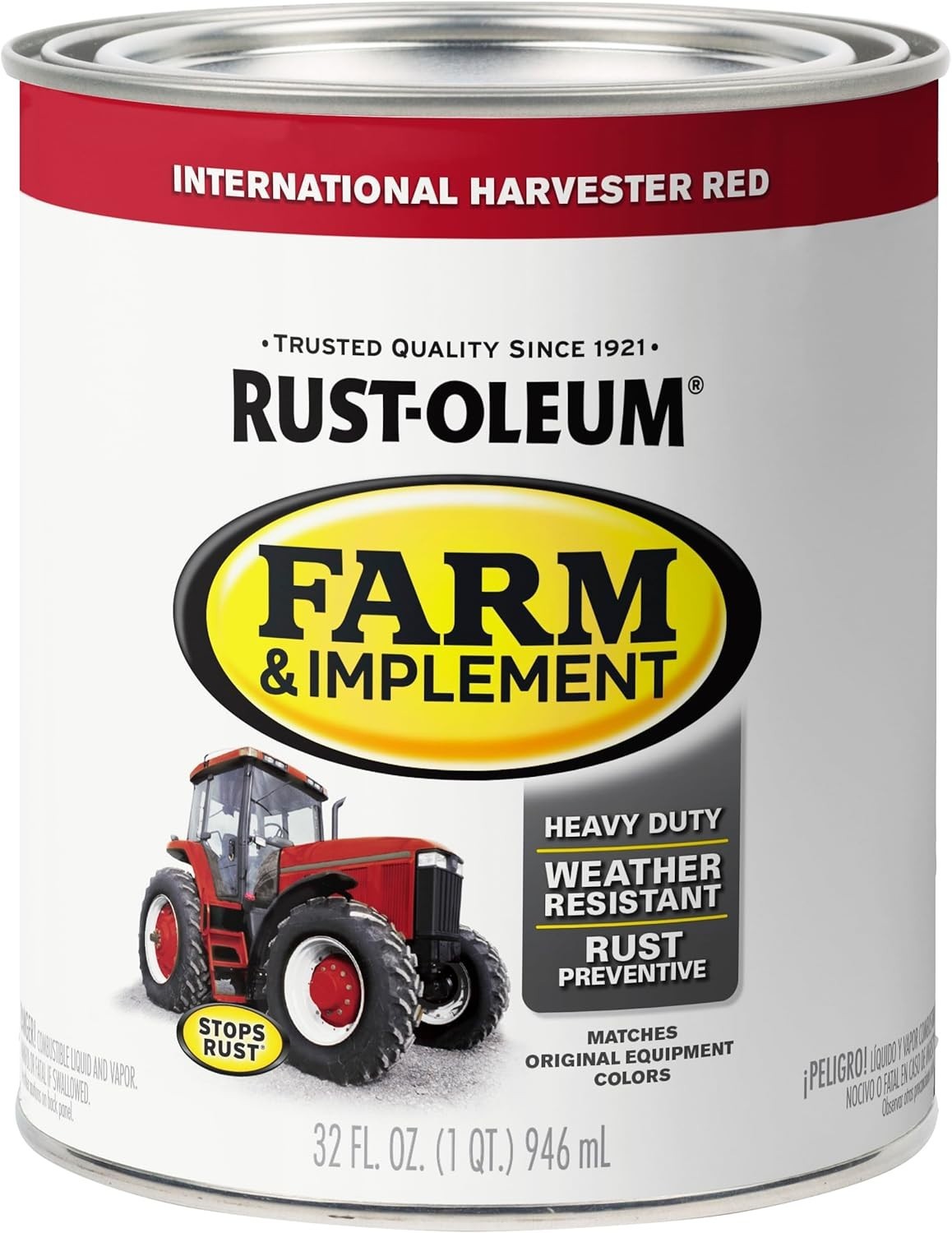 Farm and Implement Enamel Paint Quart International Harvester Red 1 Pack