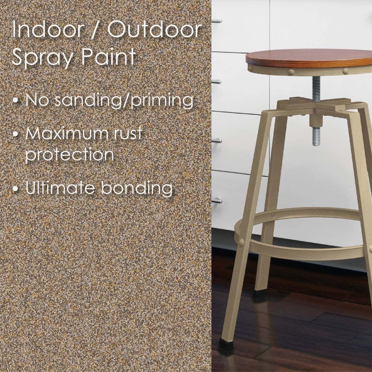 Fusion Primer and Spray Paint, Textured, Desert Sand, 12 oz, Aerosol Can
