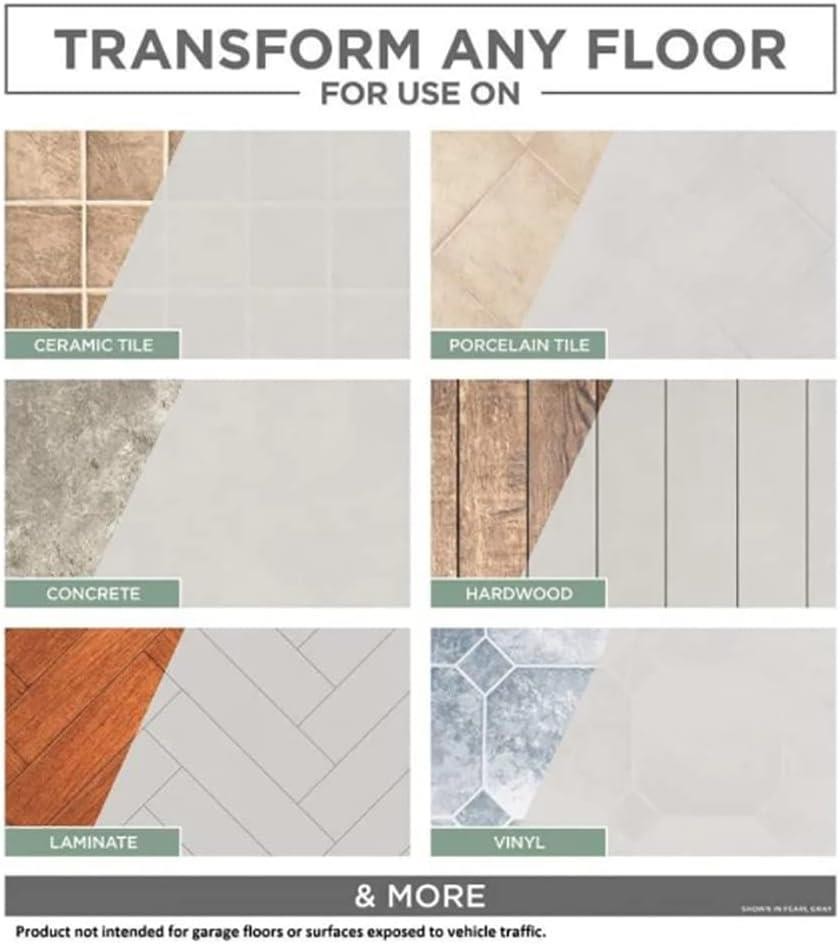 Rust-Oleum HOME Floor Coating, Ultra White Tint Base, Semi-Gloss, Kit – 360099