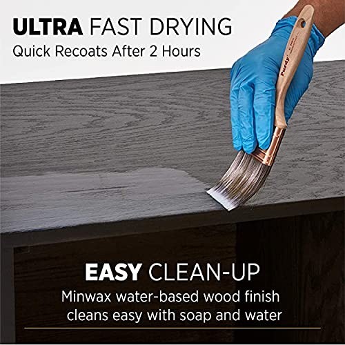 Polycrylic Protective Finish Clear Semi Gloss 8 oz Water Based Wood Sealer