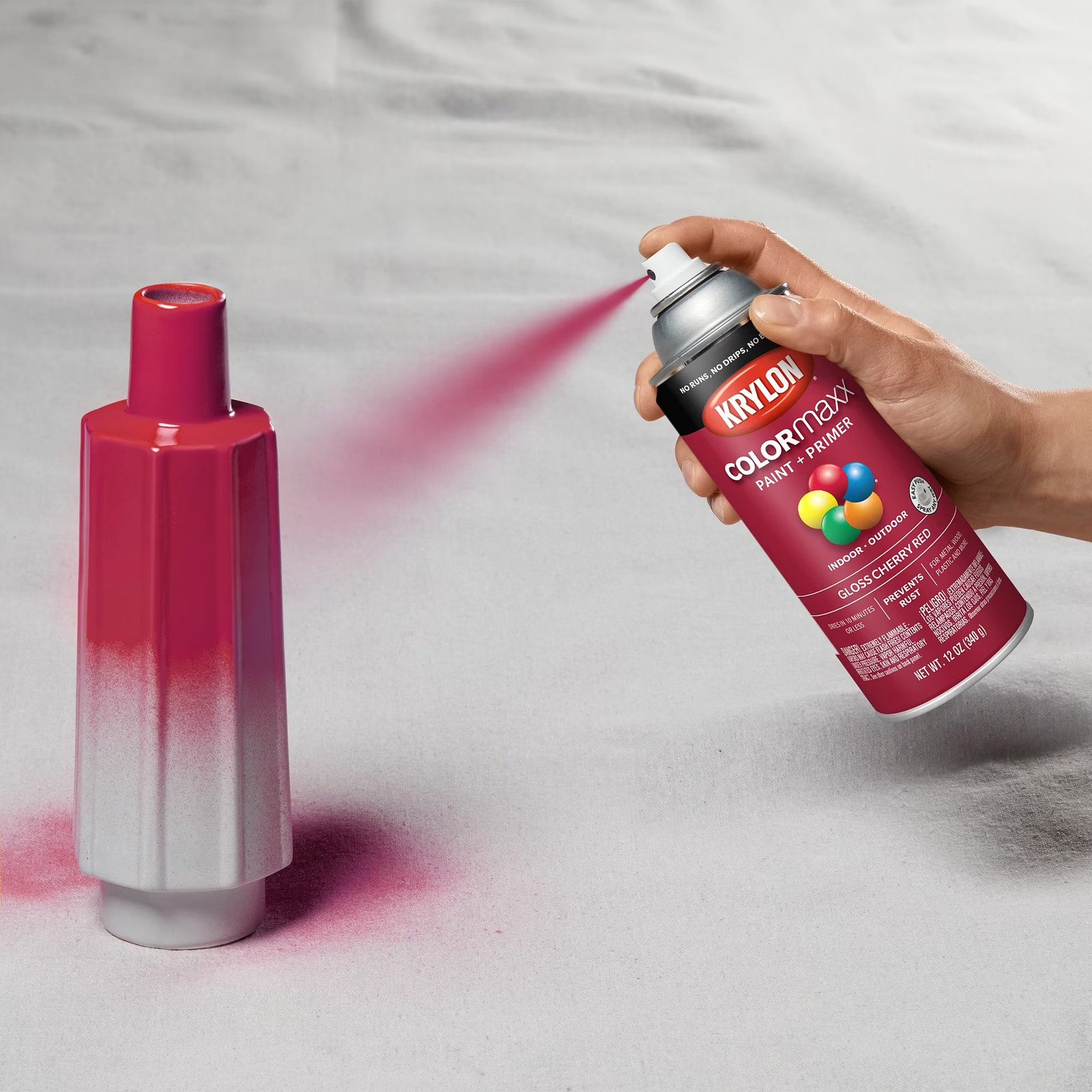 Colormaxx Gloss Cherry Red Spray Paint and Primer, 12 Oz