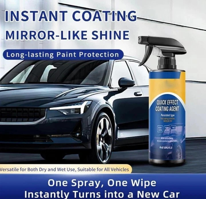 Car Coating Spray,Quick Effect Coating Agent,Car Polish Spray wax Liquid 3x120ml