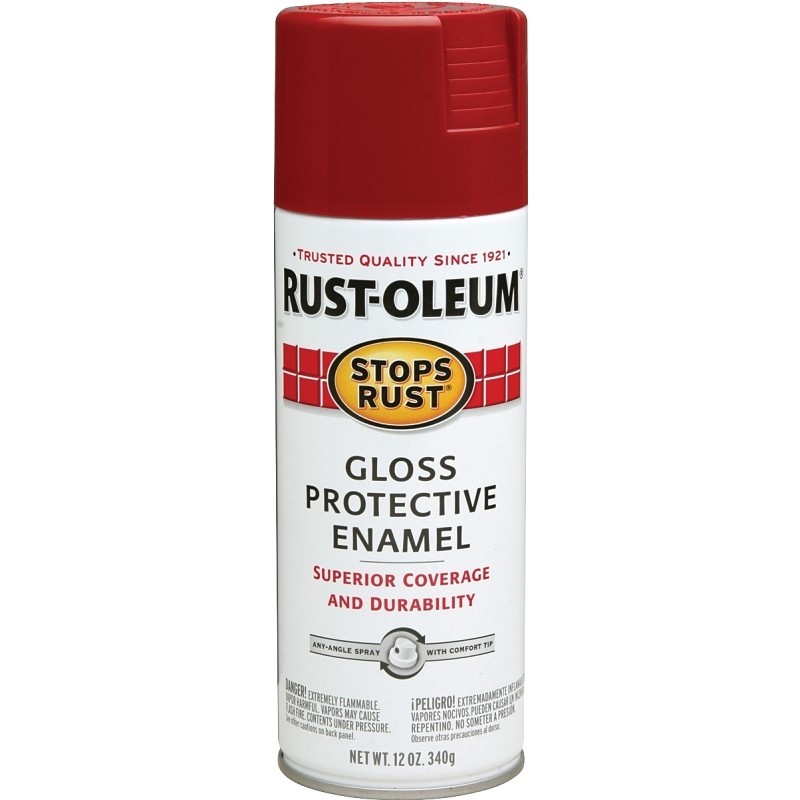 Rust-Oleum 7765830 Rust Preventative Spray Paint, Gloss, Regal Red, 12 oz, Can