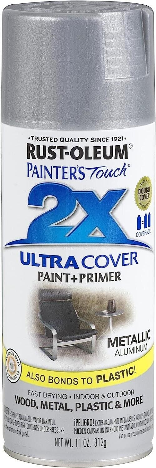Silver Rust-oleum American Accents 2x Ultra Cover Metallic Spray Paint 12 Oz New