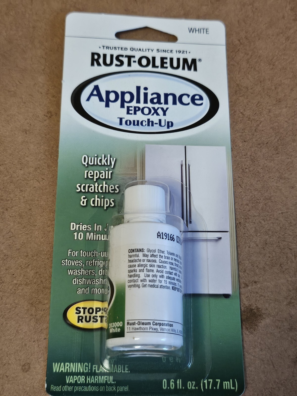 (2 Pack) RUST-OLEUM 203001 Specialty Appliance Touch Up Paint White 0.6 Fl Oz