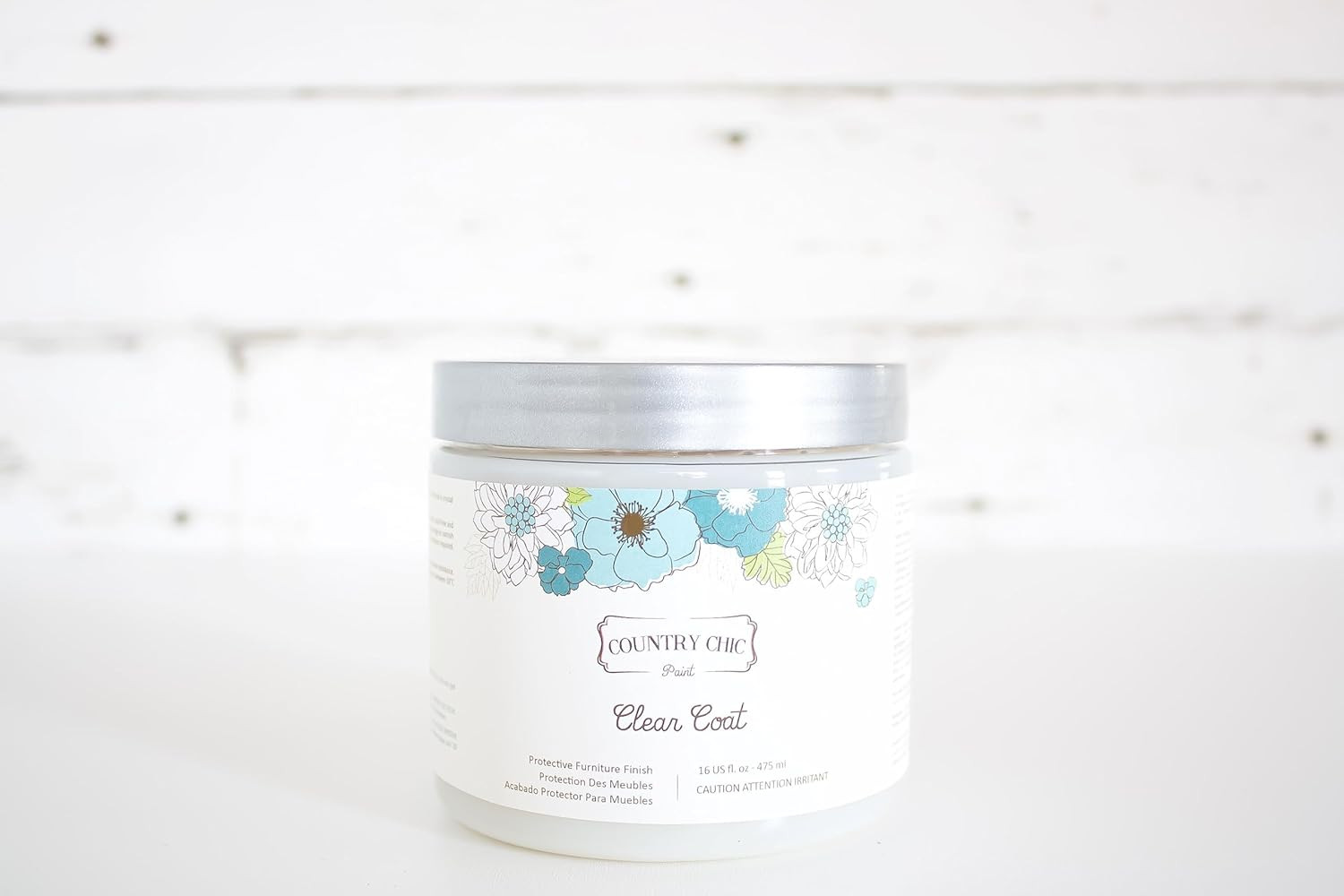 Clear Coat Pint (16Oz) – Eco-Friendly Clear Satin Sheen Top Coat for Chalk Style