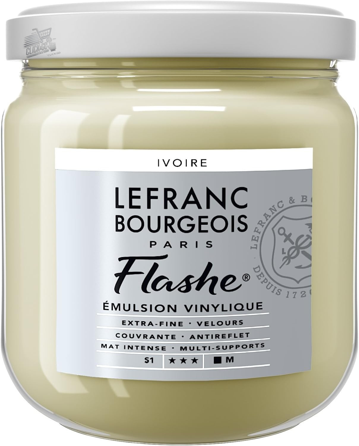 COLOR ACRYLIC VINYL FLASHES LEFRANC BOURGEOIS 400ML IVORY PAINTING BELLE ART